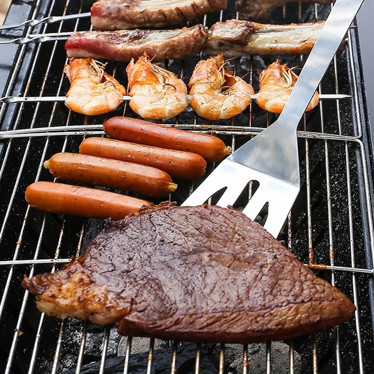 Stainless Steel BBQ Tool Set with Portable Case 6