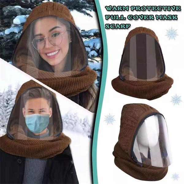 Hat With Scarf And Face Shield Warm Set 3