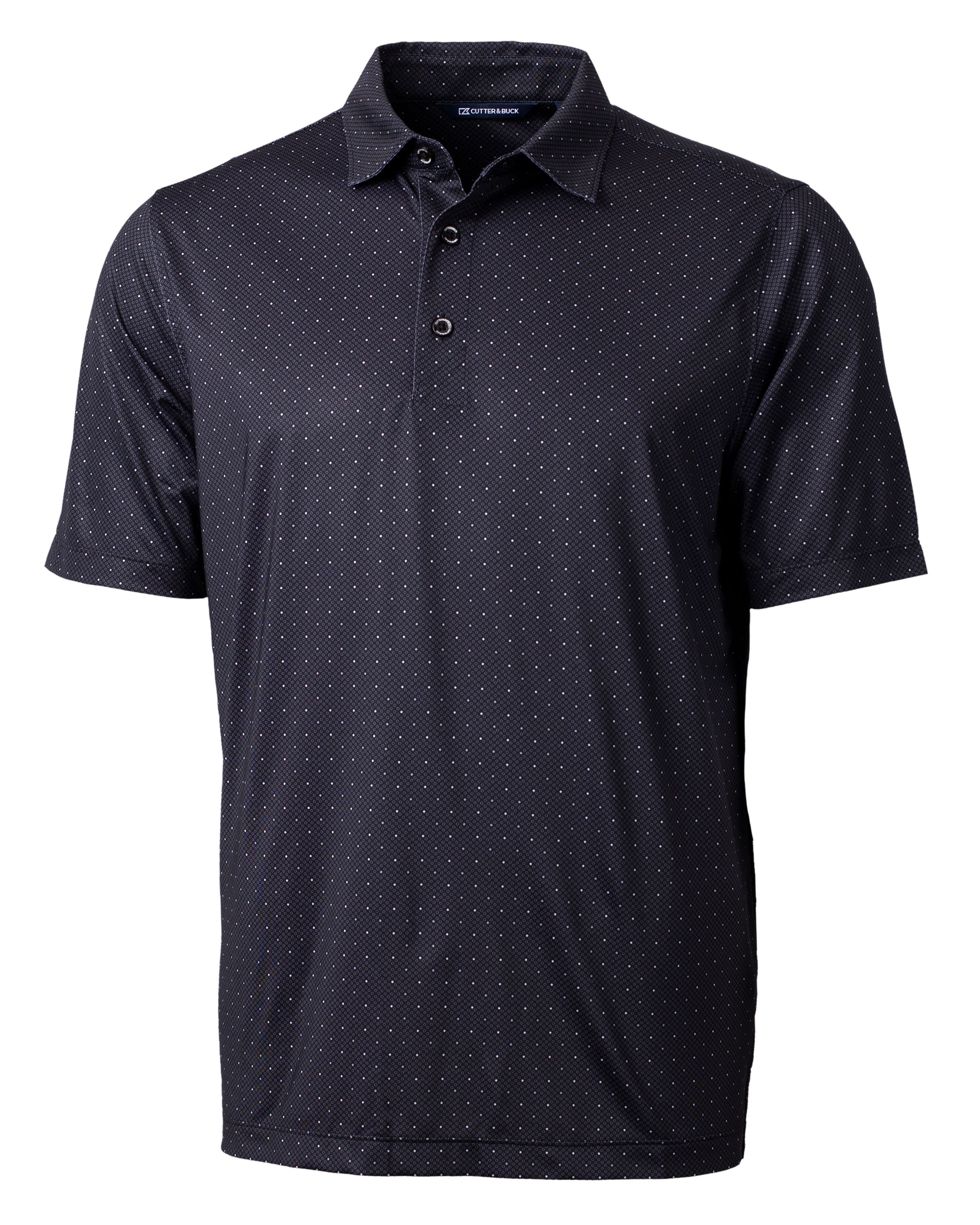 Pike Double Dot Print Stretch Mens Polo