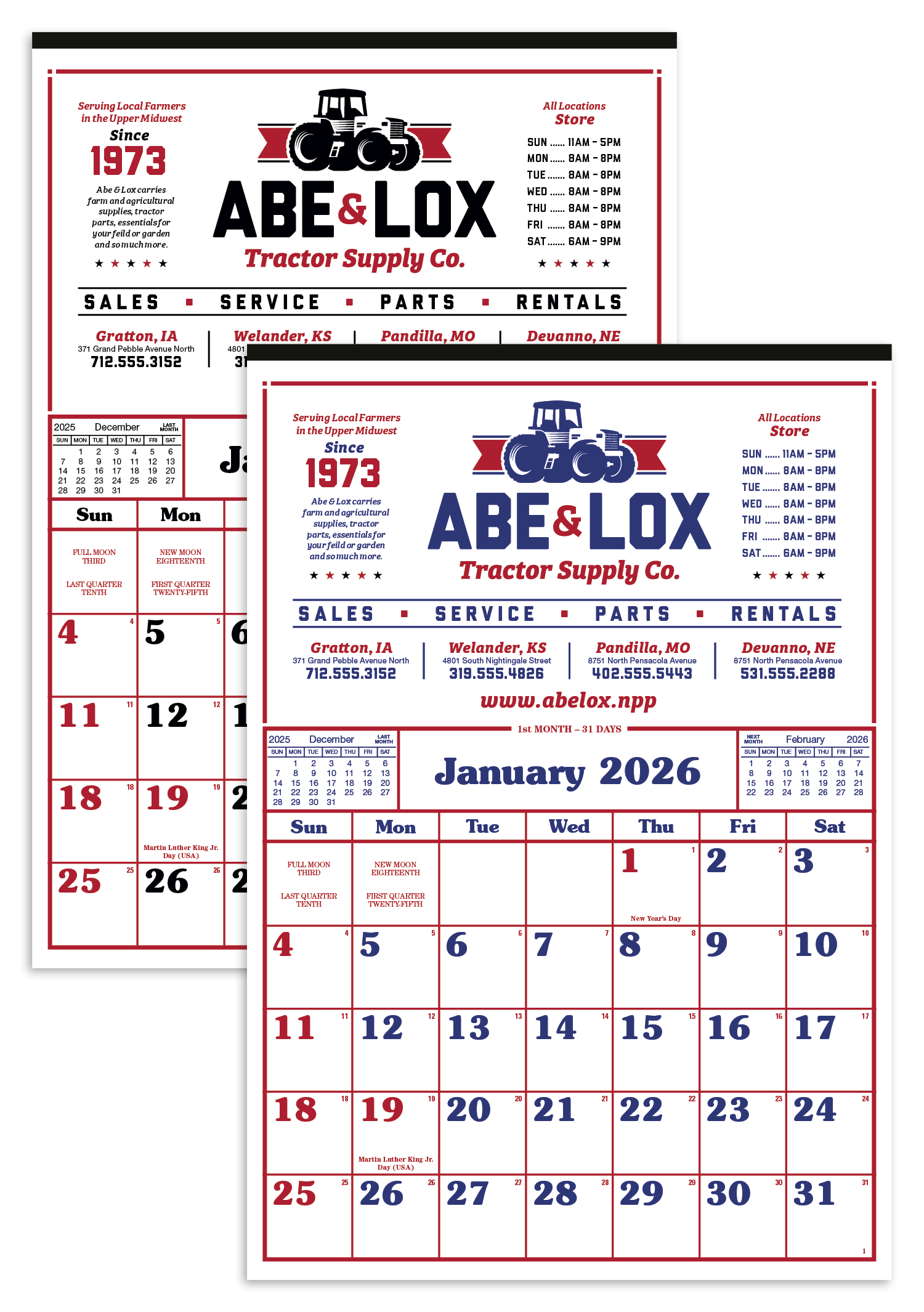 Skinner & Kennedy® Commercial 12-Sheet Calendar 10