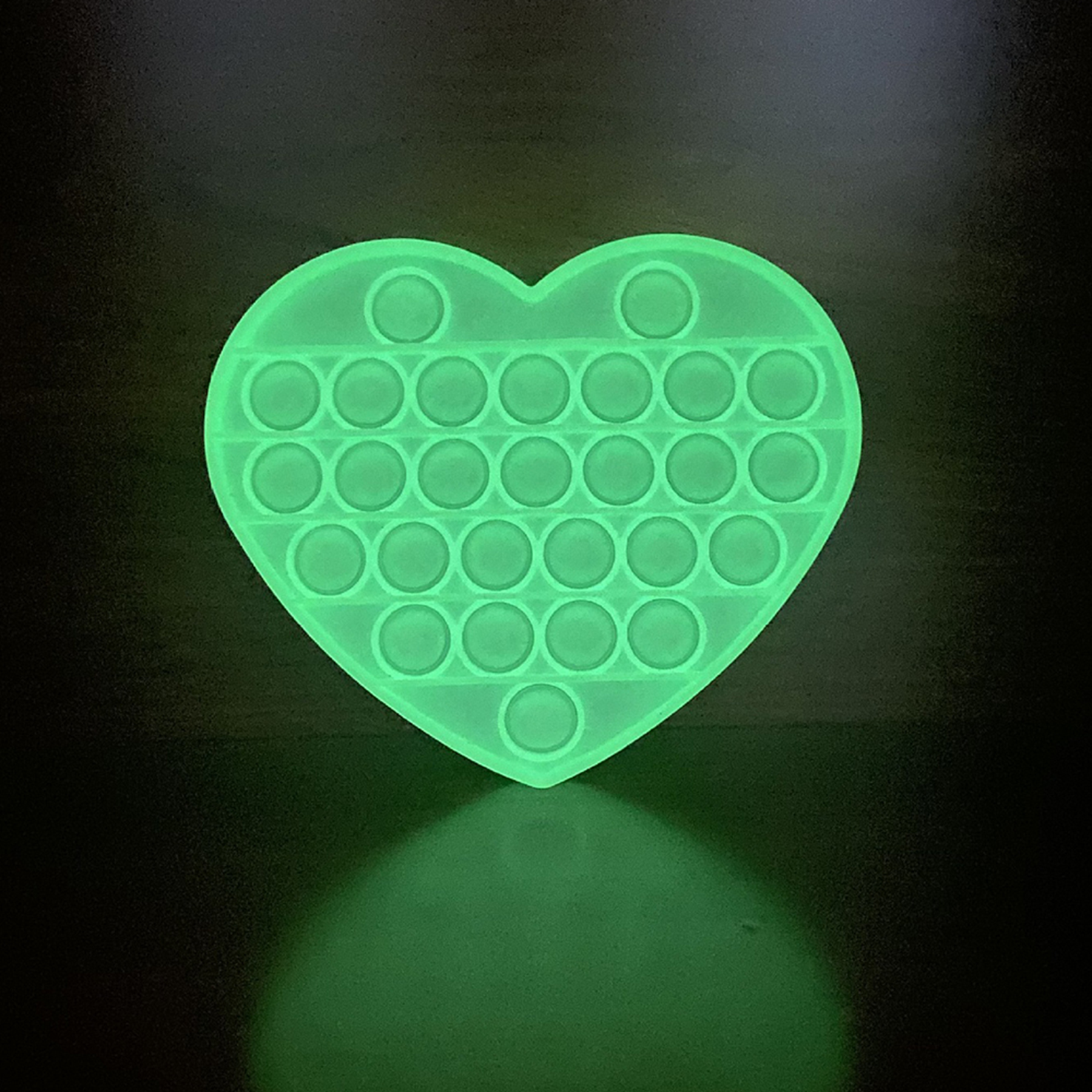 Heart Shape Noctilucence Bubble Sensory Fidget Toy 9