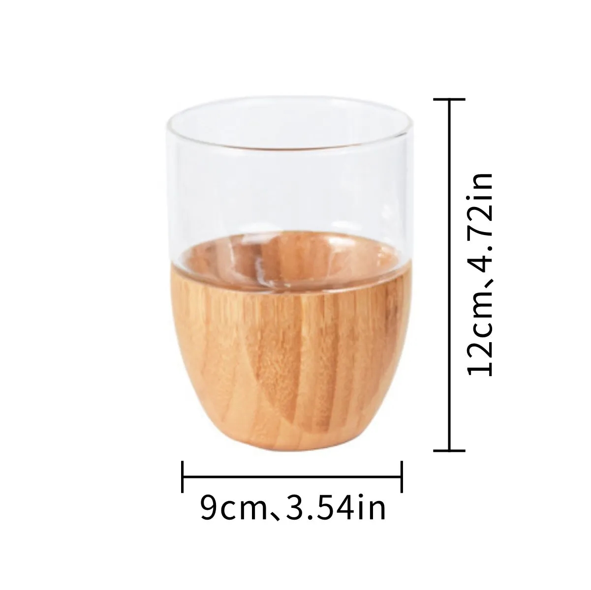 16 Oz. Glass Cup With Bamboo Base Custom Logo Gift Mugs 5