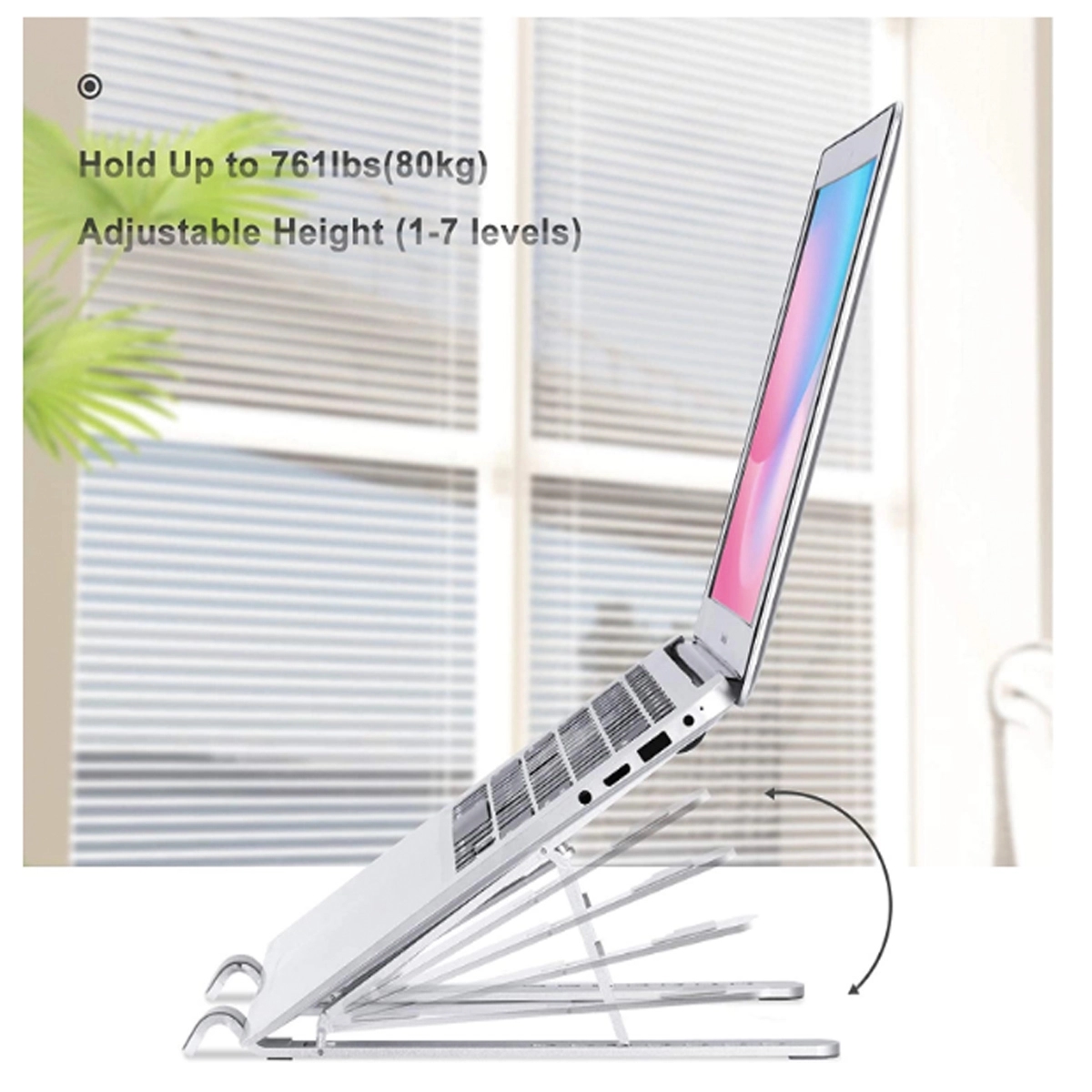 Adjustable Portable Aluminum Notebook Laptop Stand Bracket 4
