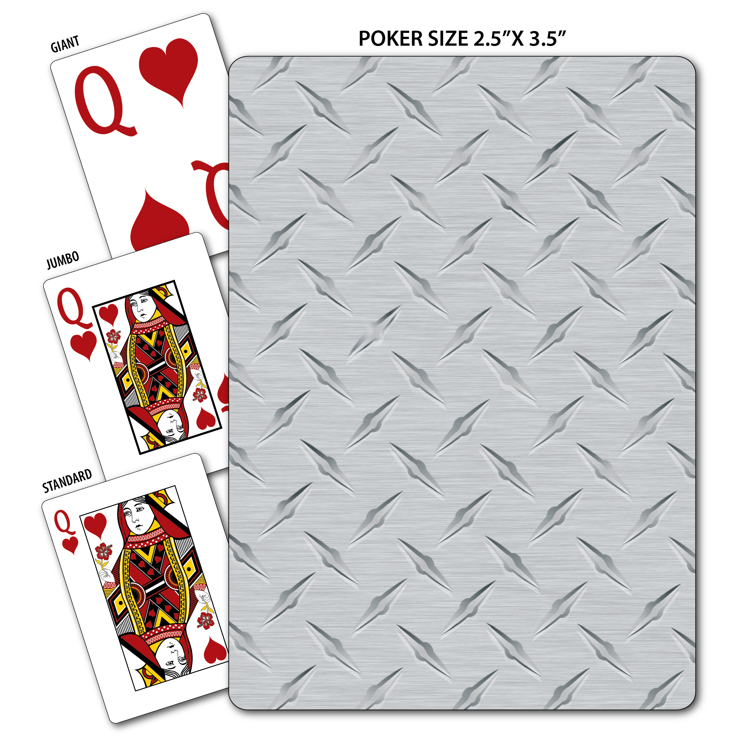 Diamond Plate Poker Size Playing Cards 3