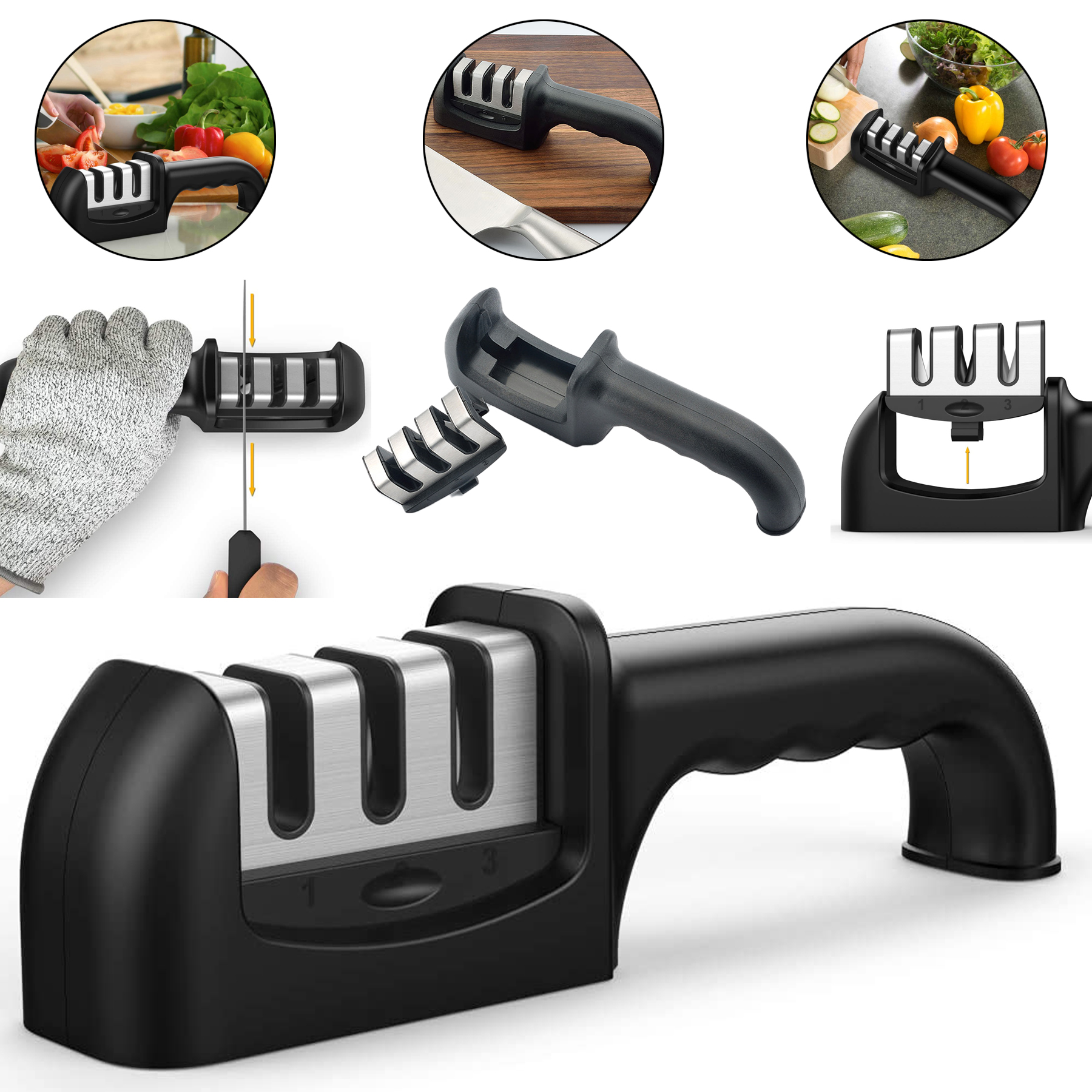 3-Stage Manual Knife Sharpener 2