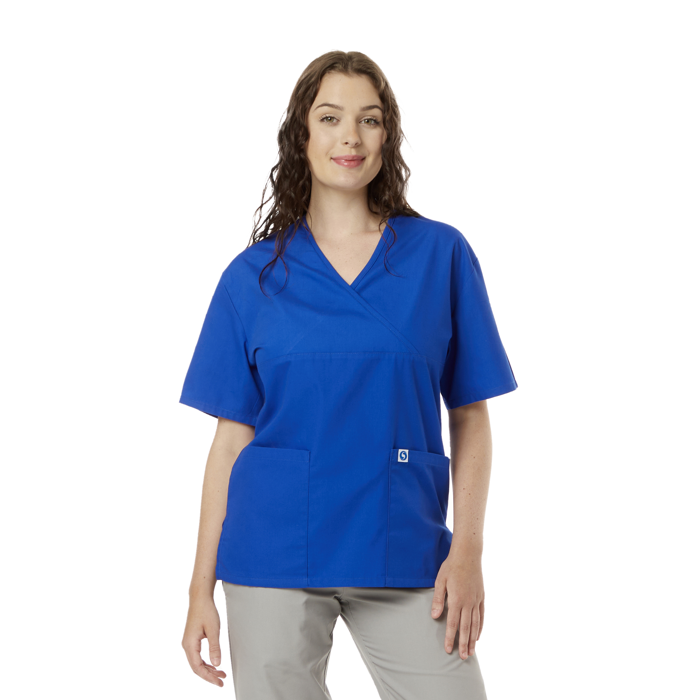 Ladies Mock Wrap Scrub Top 8