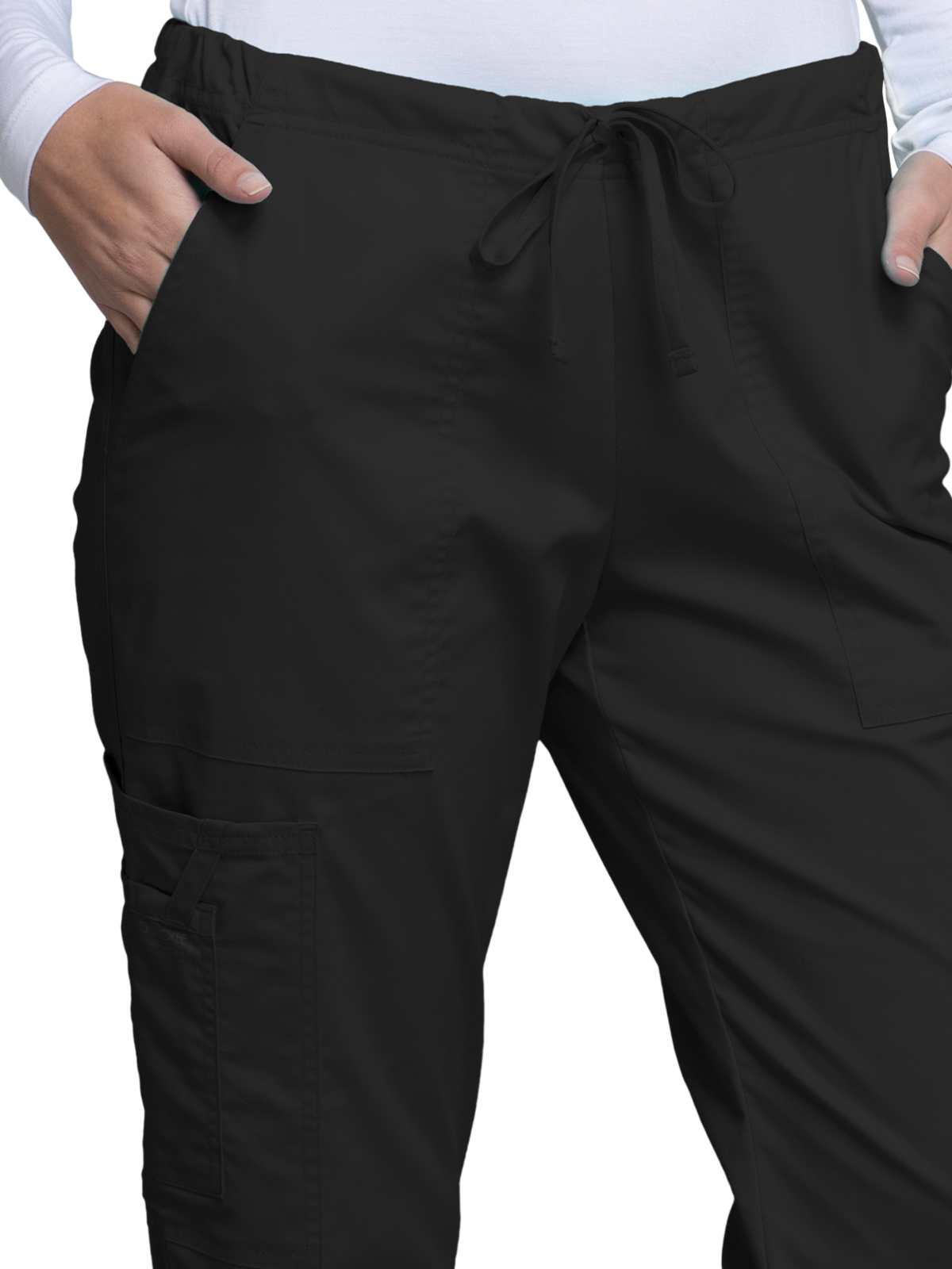 Cherokee - Workwear Core Stretch - Mid Rise Drawstring Cargo Pant 5