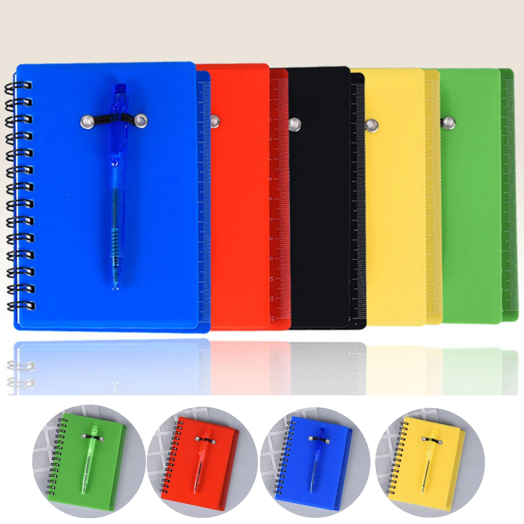 Soft PP Cover Spiral Business Notebook w/ Pen 4