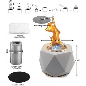 Camping Tabletop Fireplace Fire Pit Bowl 3