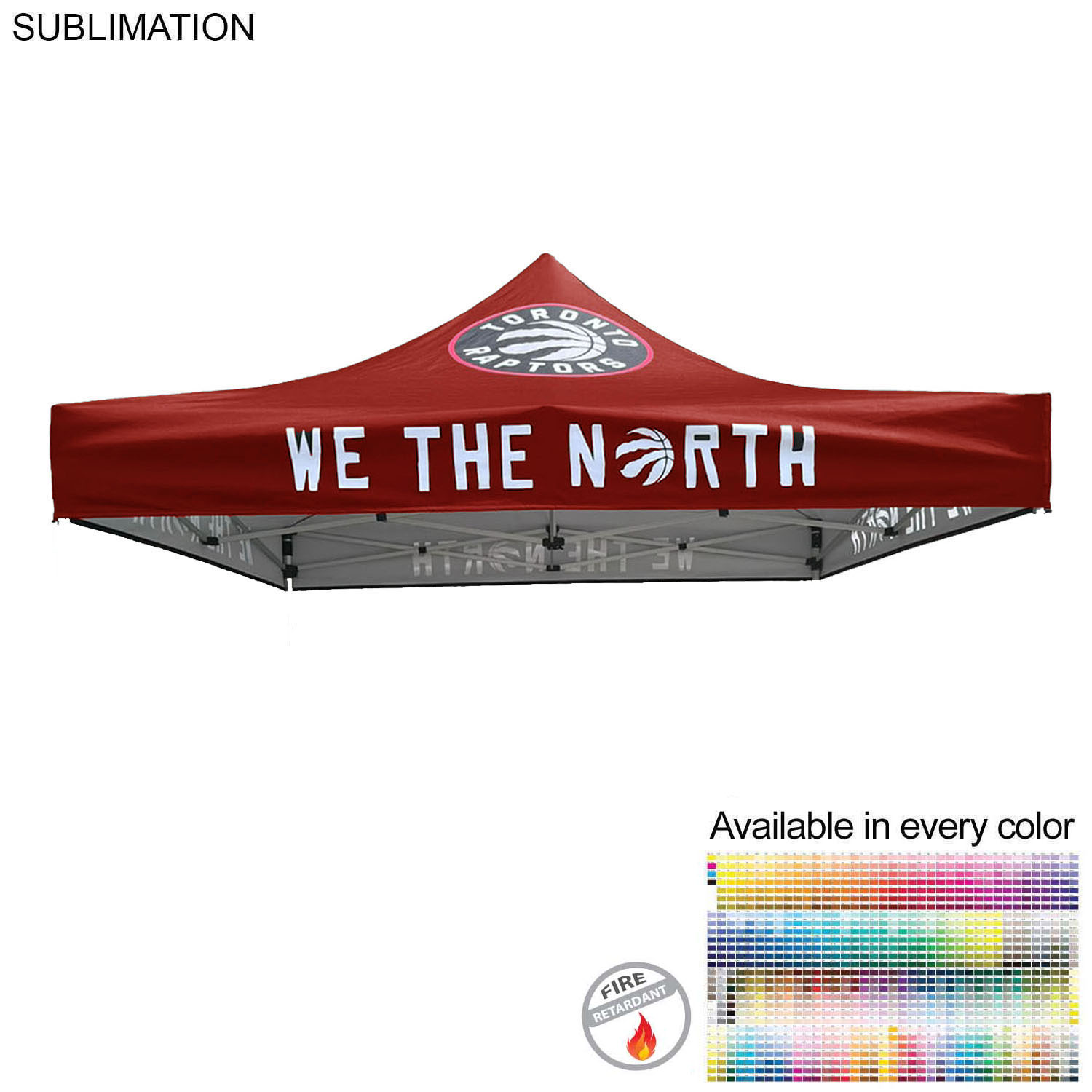48 Hr Quick Ship - 10' Premium Tent Canopy only, Full Bleed Dye Sublimation