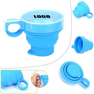 100ml Silicone Collapsible Cup With Clear Lid And Handle 14
