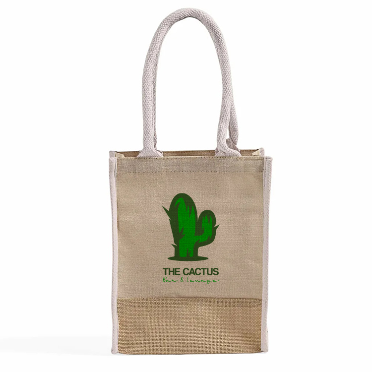Belmont Jute Book Tote Bag 8