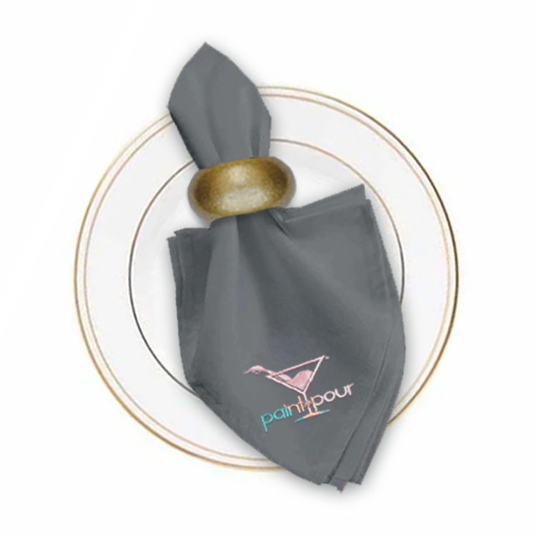 17 in. x 17 in. PolyPoplin™ Napkin (Embroidery Logo/Text) 28