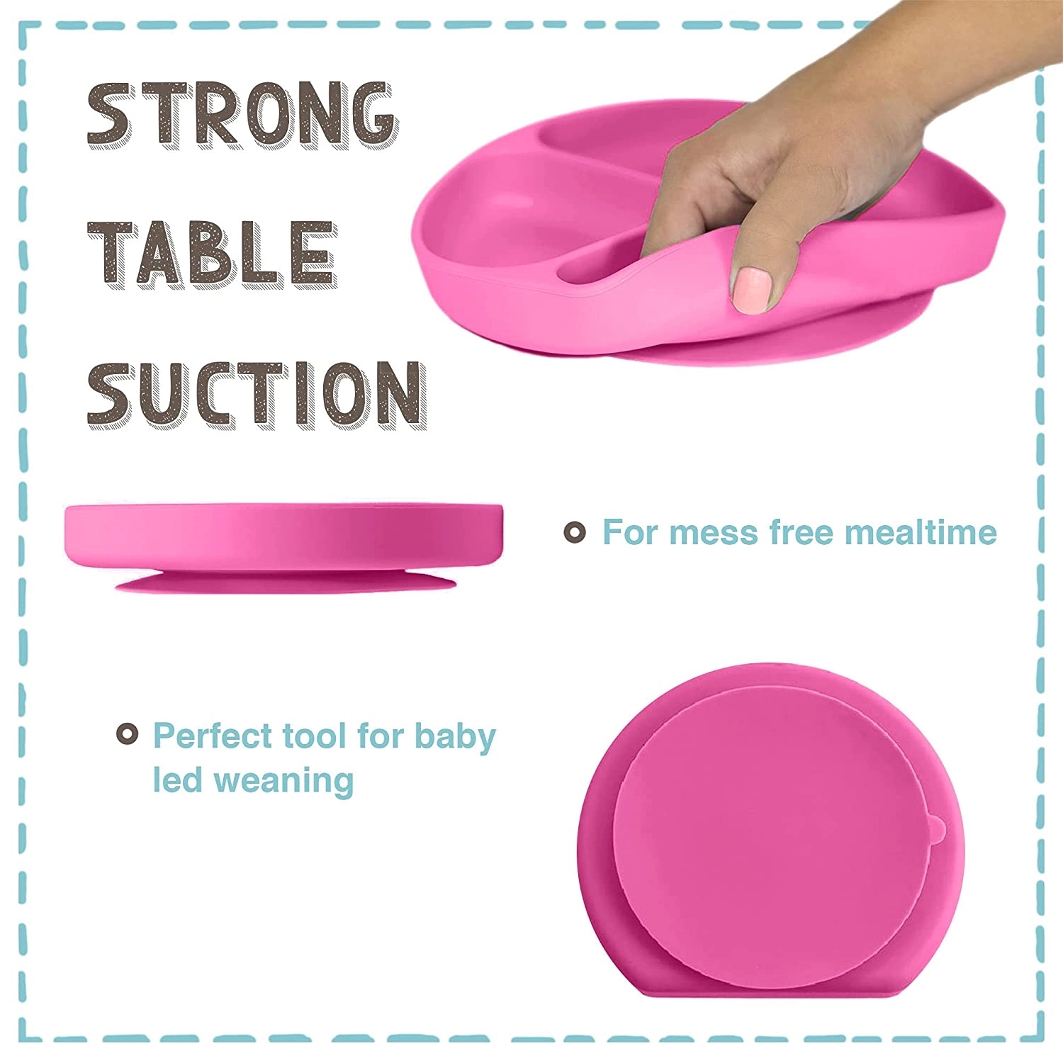 100% Silicone Suction Plate 12
