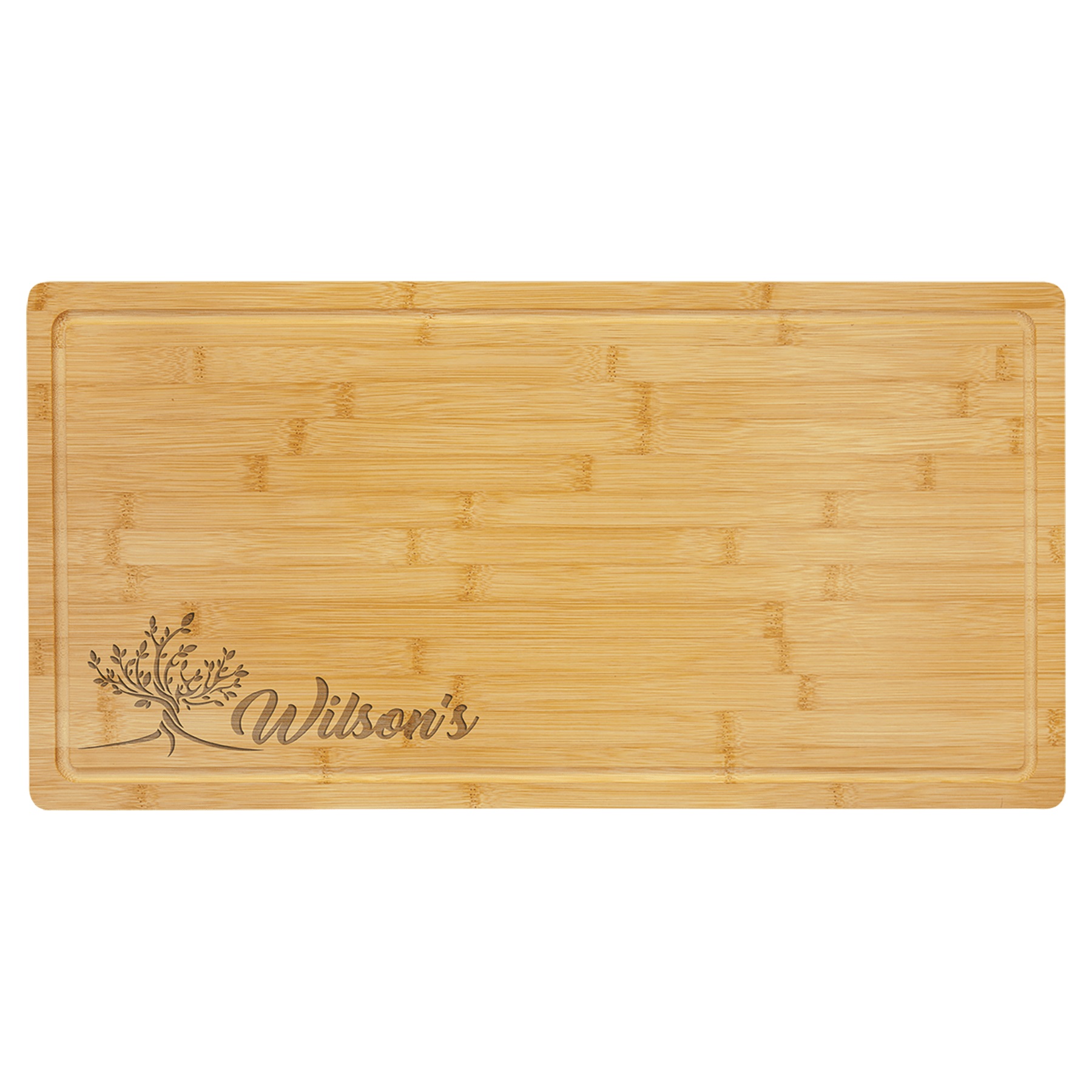 23 3/4" x 12" Bamboo Cutting Board with Drip Ring 2