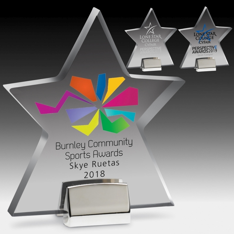 Star w/ Chrome Base - 4 Color Process