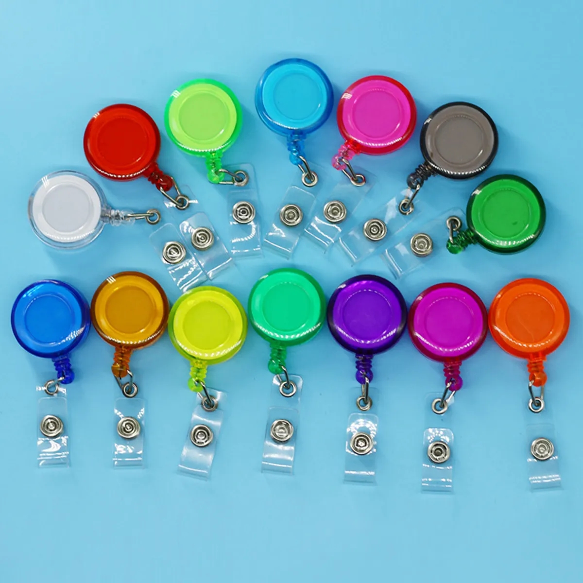 Retractable ID Badge Reel Clip On Card Holder for Name 2