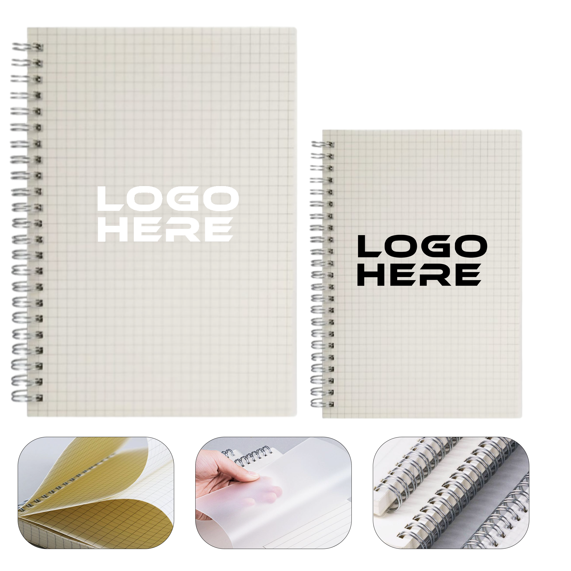 A5 PP Coil Grid Notebook 1