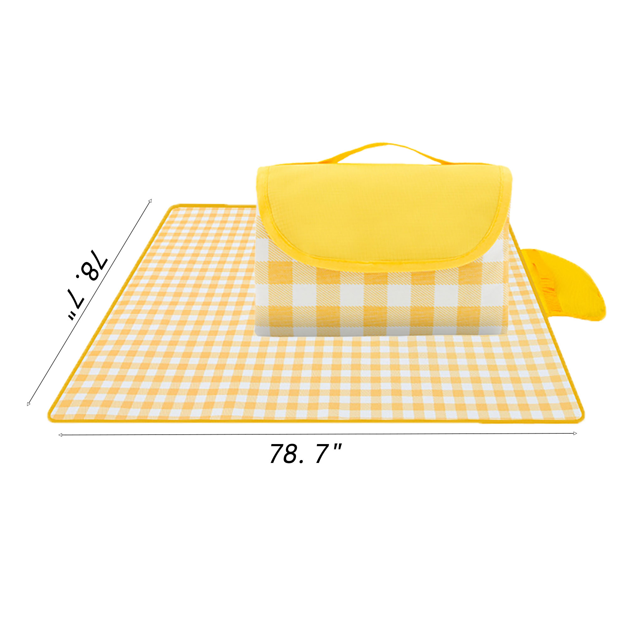 Plaid Roll Up Picnic Blanket 2