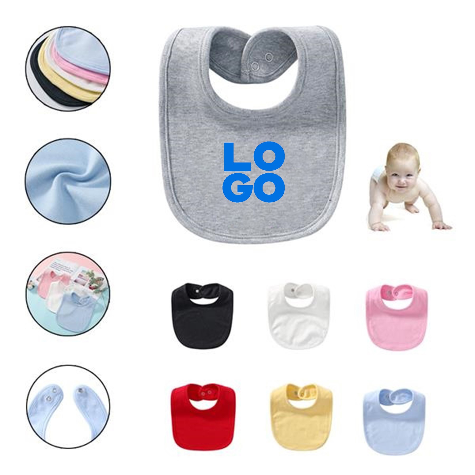 Cotton Baby Bib 1