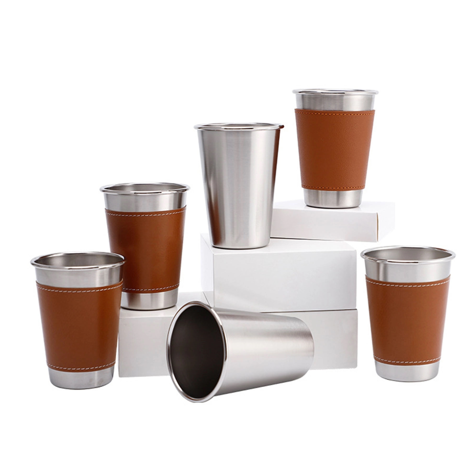 10.2 oz Stainless Steel Beer Cup w/ Sleeve 6