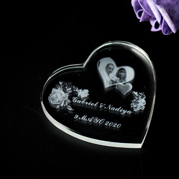 Crystal Heart Shaped Award 3