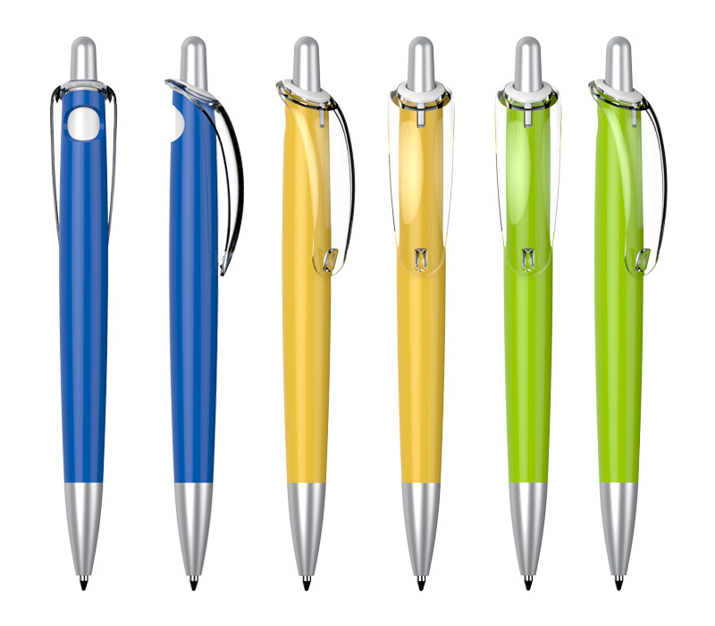 Plastic Pen with Transparent Clip 2