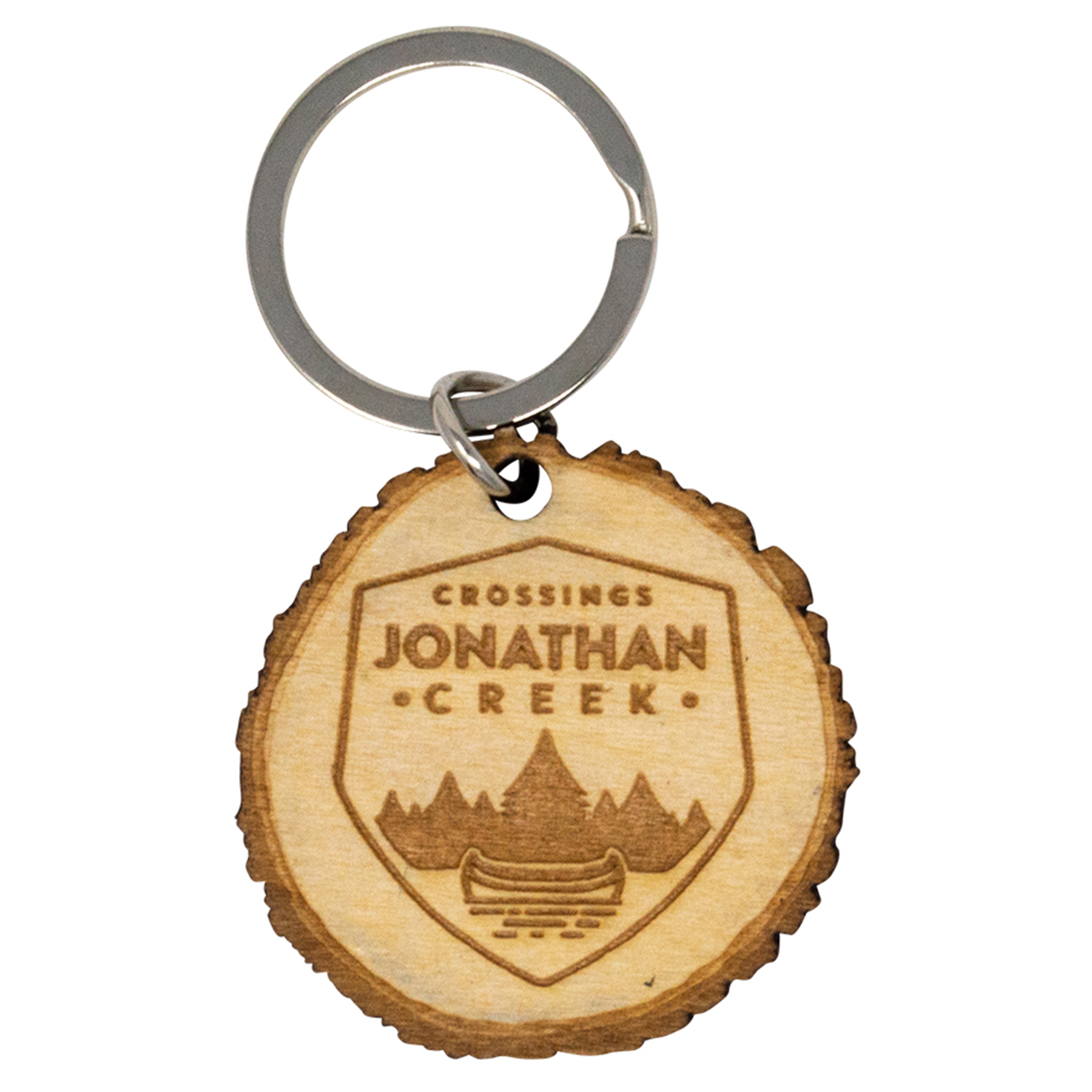 Custom Wood Log Cut Keychains 3