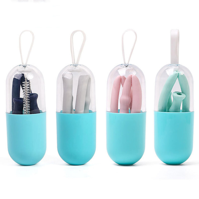 CapsuleSip Collapsible Travel Straw Kit 10