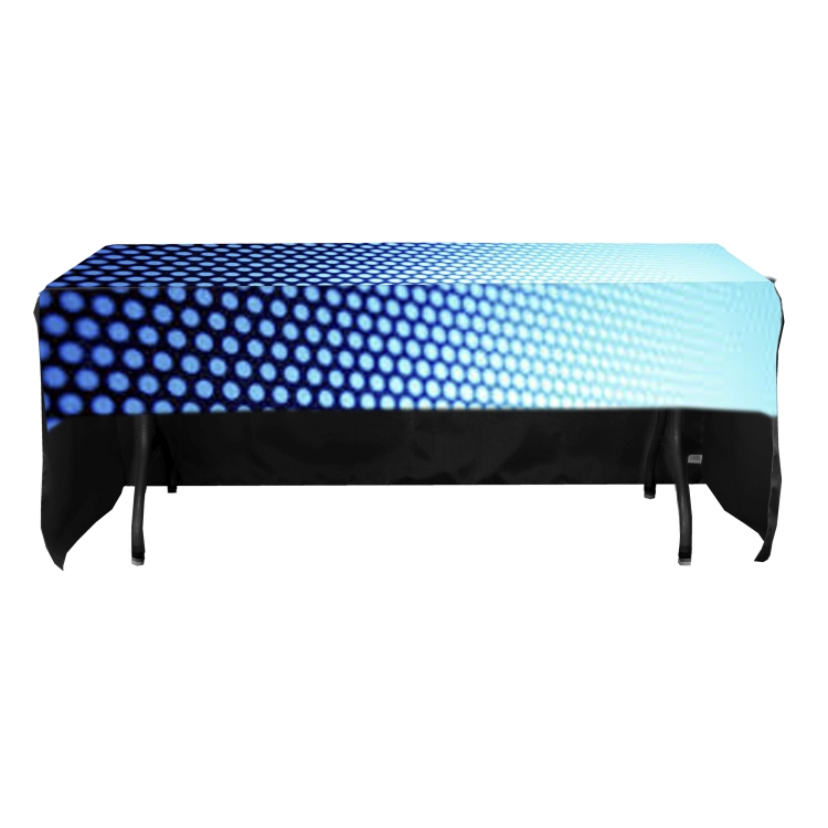 "Darley OS Eight" 3-Sided Throw Style Table Covers All Over Full Color Dye Sublimation Imprint - Fit 9