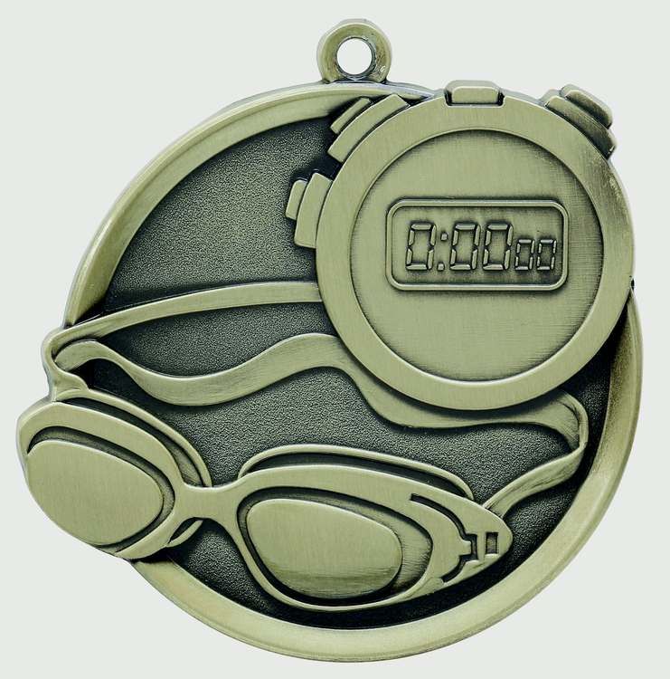 Swimming Mega Medal, 2-1/4" 1