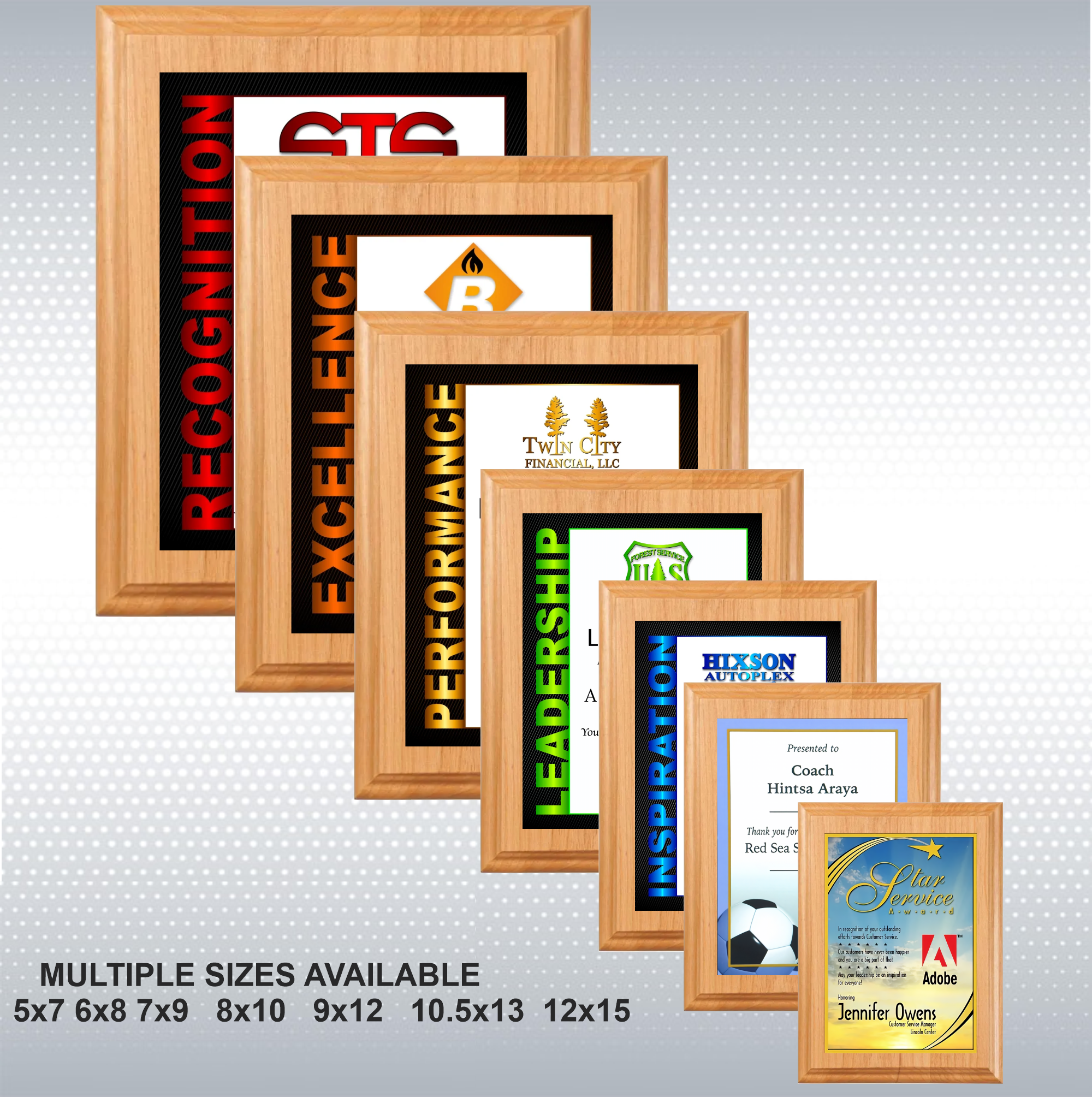 Alder Wood Plaque w/Full Color Sublimated Plate 3