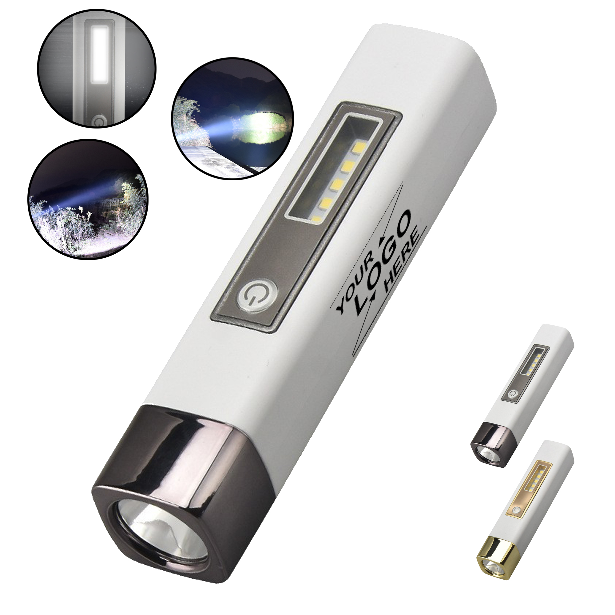 3 in1 Mini Lightning COB Rechargeable Flashlight 2