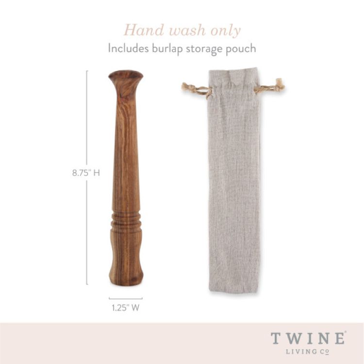 Twine Living® Acacia Wood Muddler 9