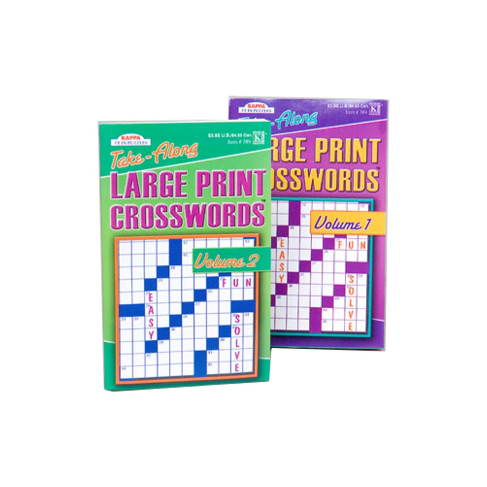 Crossword Puzzle Books - Large Print Two Titles 1