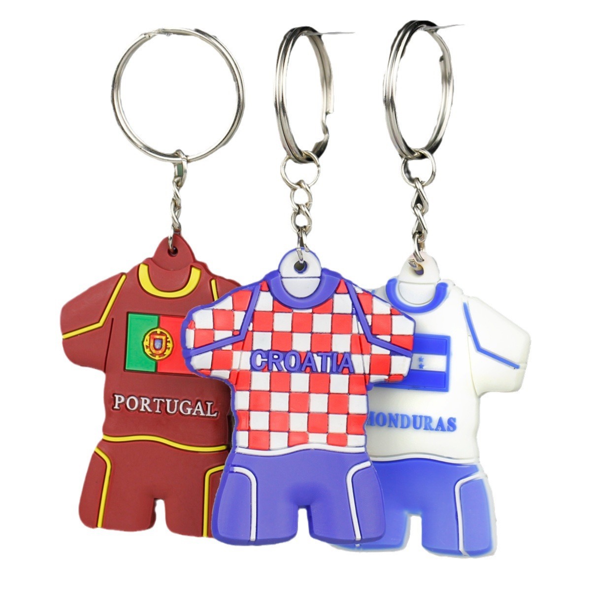 Custom PVC Rubber Basketball Jersey Keychain Football KeyTag 2