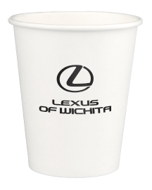 10 oz Squat White Disposable Paper Cup 1