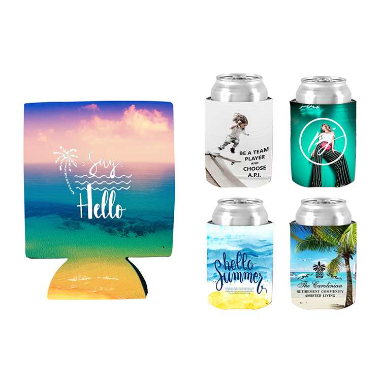 Free Shipping Sublimated Collapsible Can Cooler 4
