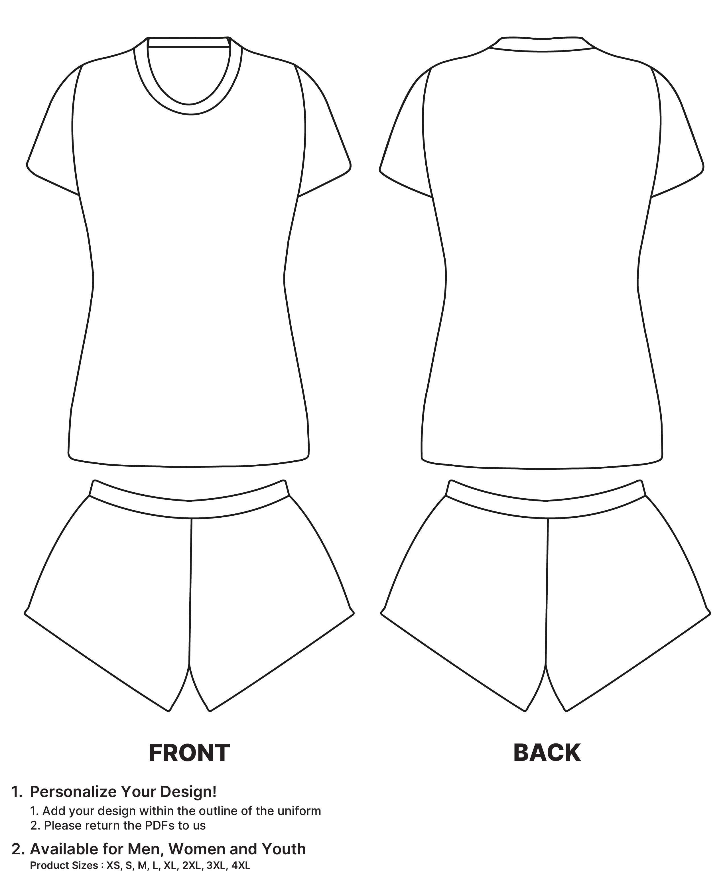 UPHILL™ Custom Volleyball Uniform - Jersey and Shorts 3