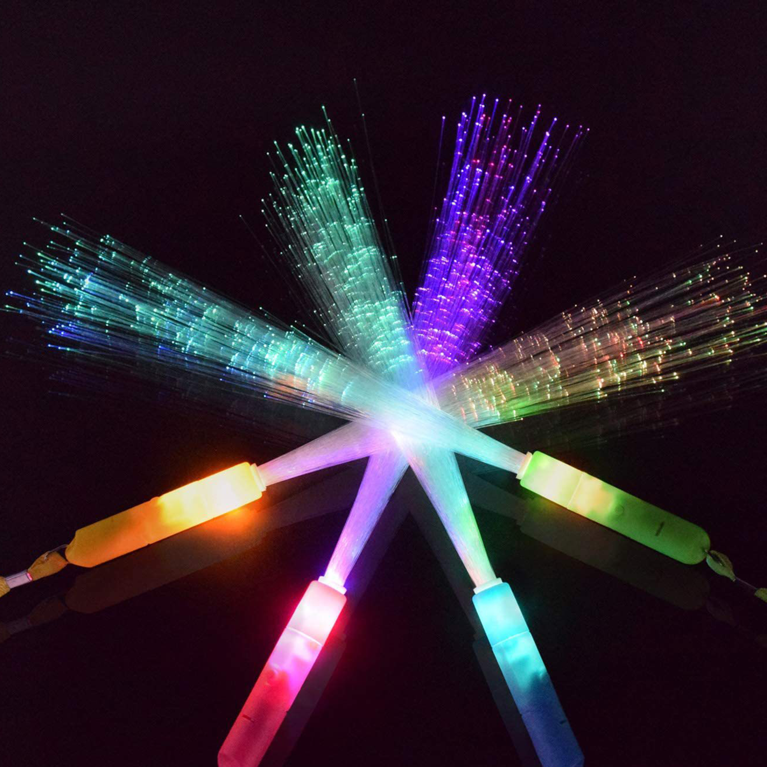 LED Light Up Foam Glow Fibre Wand 2
