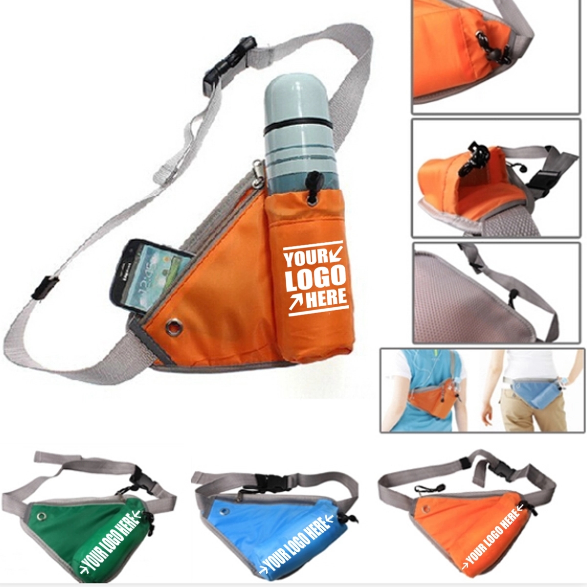Custom Lightweight Belt Bag Bottle Holder Fanny Pack 4