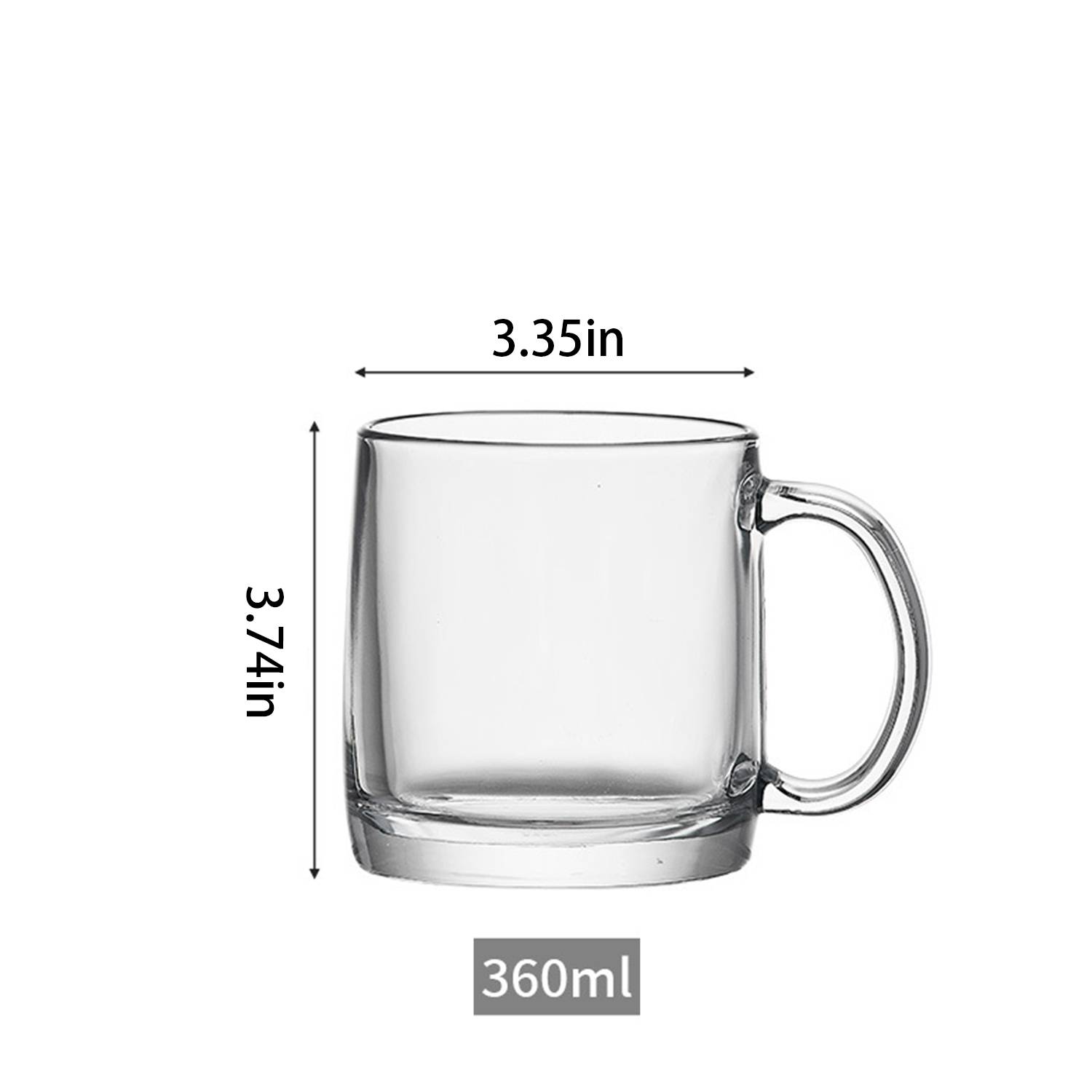Thickened Heat Resistant Glass Cup with Handle 5