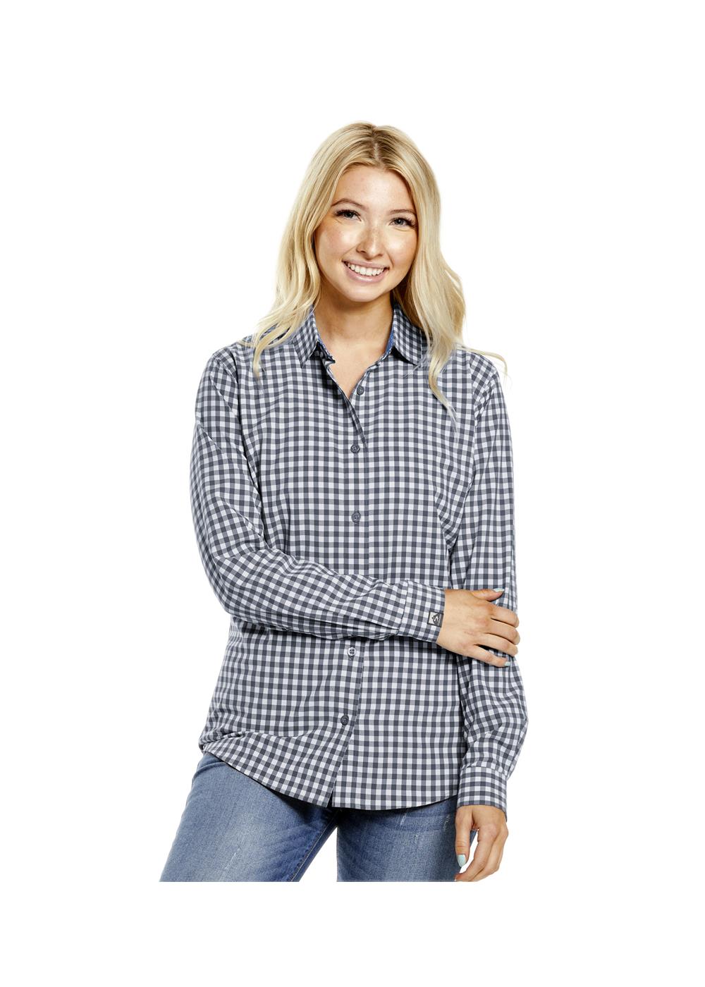 Storm Creek Women's Influencer 4-Way Stretch Gingham Woven Shirt 2