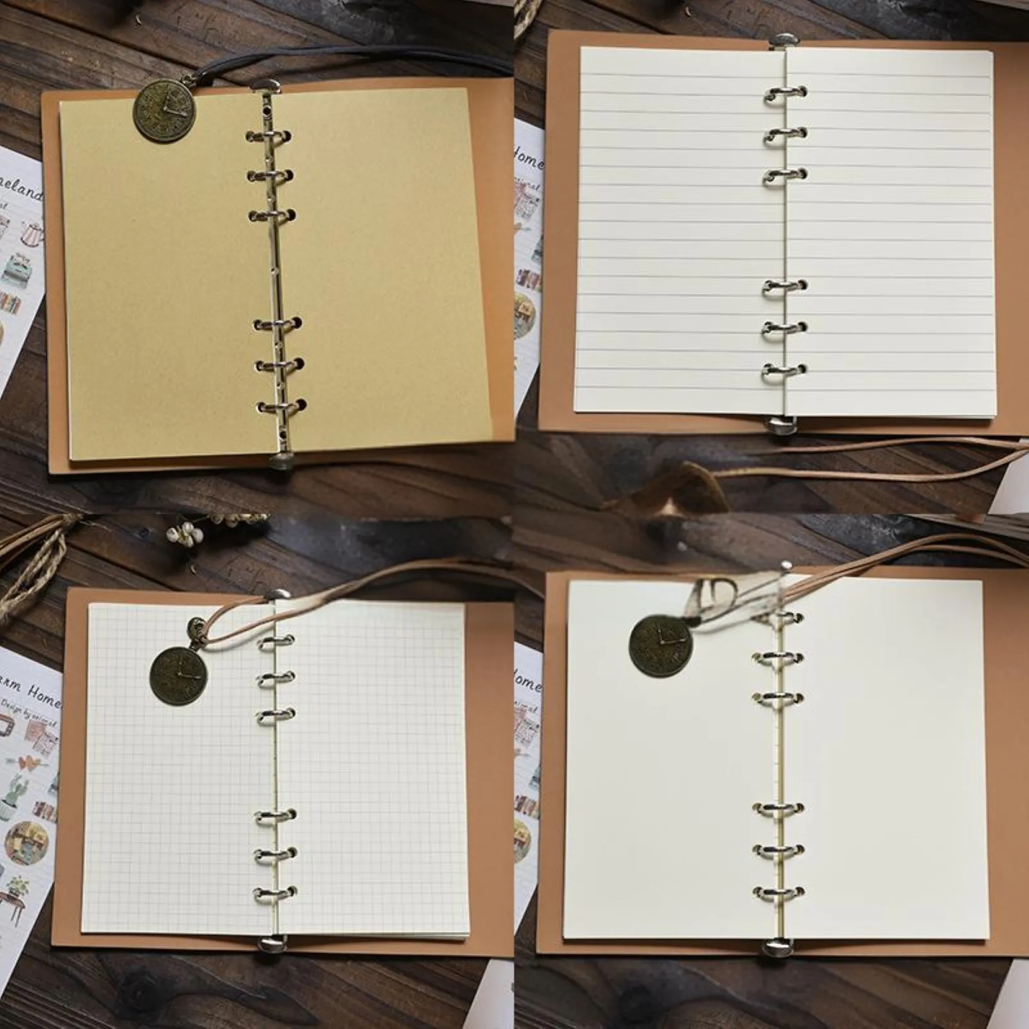 A6 Flip Multi-functional Faux Leather Travel Notebook 3