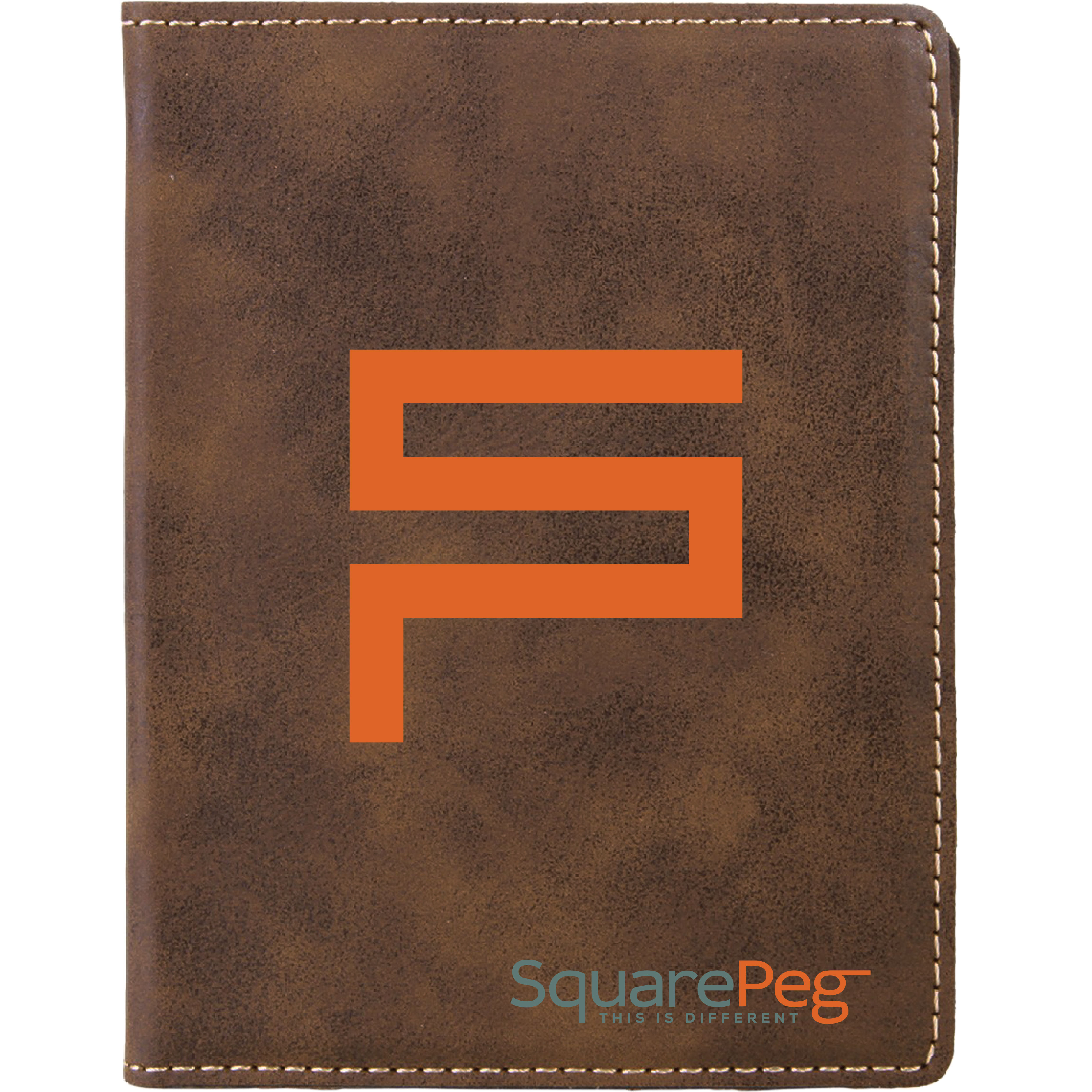 Rustic/Gold Leatherette Passport Holder