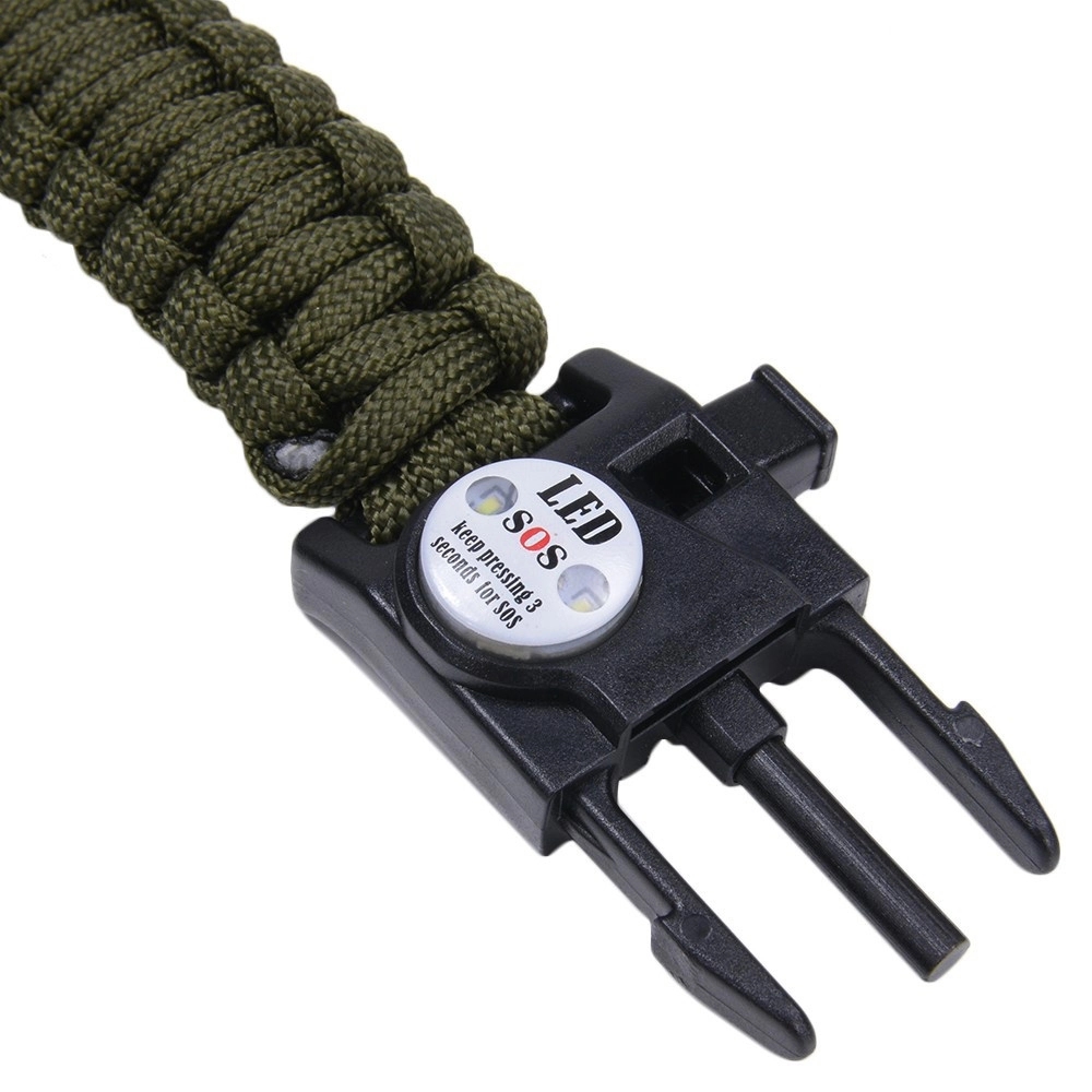 Paracord Survival Bracelet With SOS LED Flashlight 2