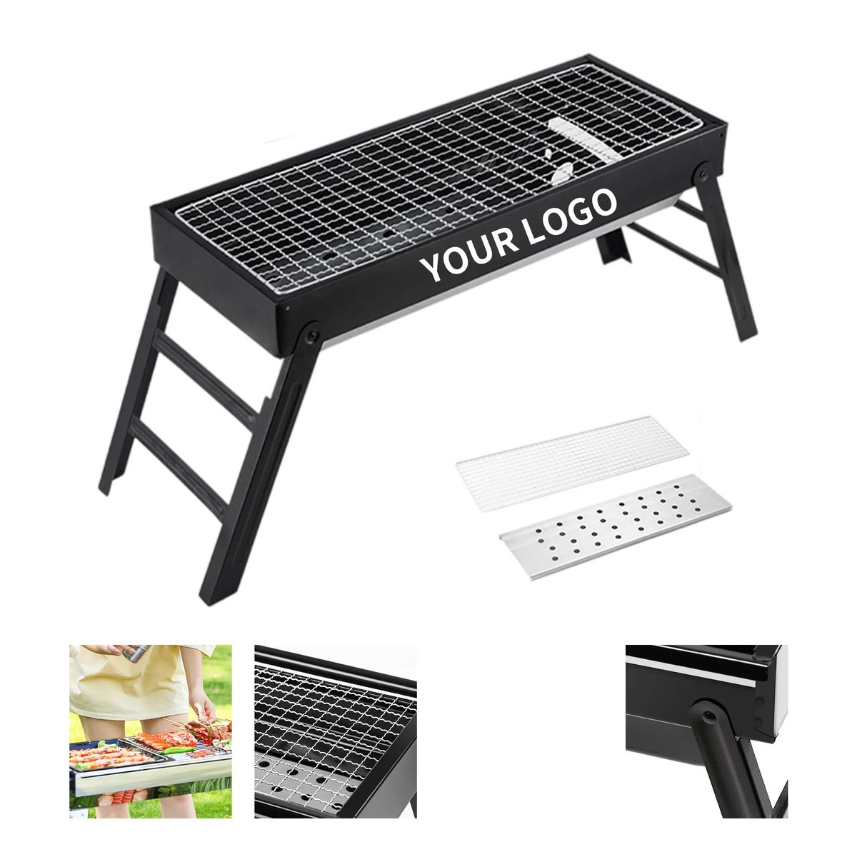 Durable Folding Grill for Camping and Picnics 4