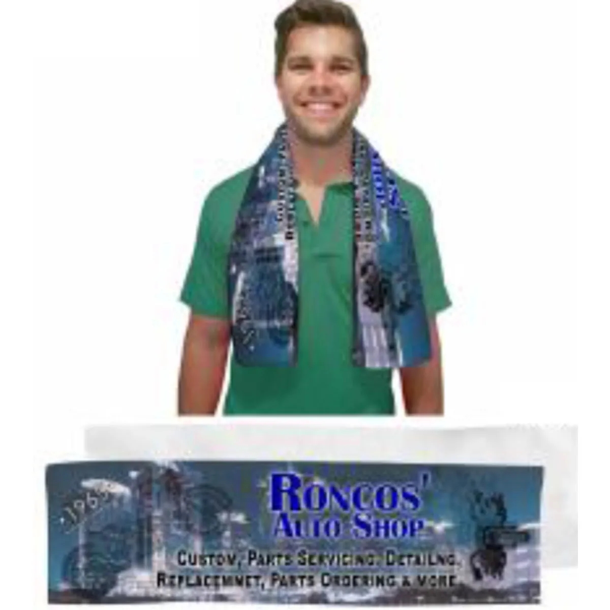 Sublimated Branding Microfiber Terry Gym Towel, 12x44 1
