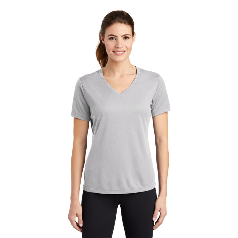Sport-Tek Women's PosiCharge RacerMesh V-Neck Tee. 45