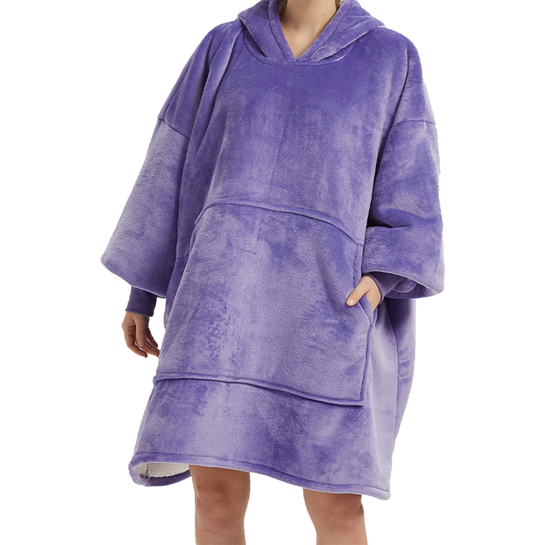 Flannel Hooded Lazy Blanket 7